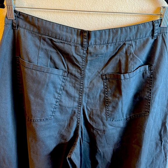 Double Zero Pleated High Rise Wide Leg Pants Black Pockets Womens Size Large - Picture 7 of 11
